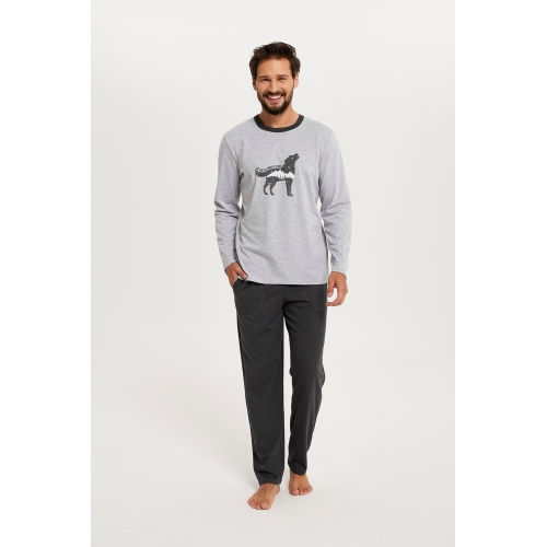PIŻAMA MĘSKA ITALIAN FASHION TIKAL DŁUGI RĘKAW/DŁUGIE SPODNIE